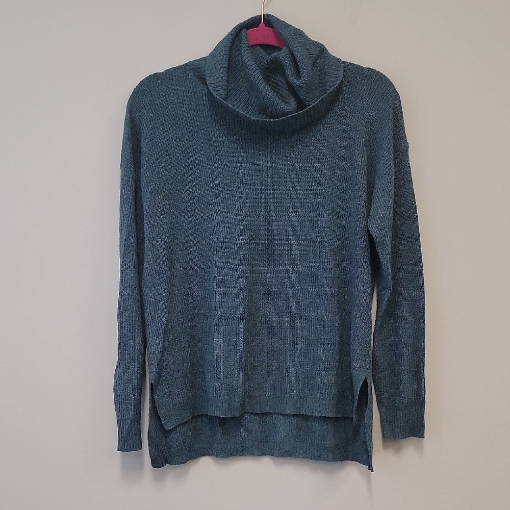 Madewell Teal Cowl Neck Sweater